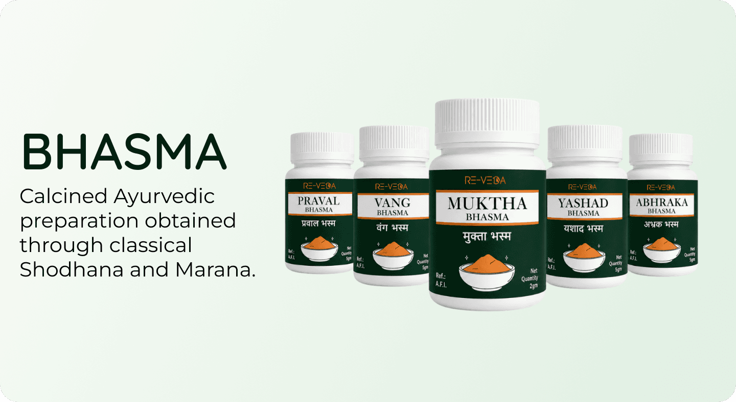 RE-VEDA Bhasma product category banner